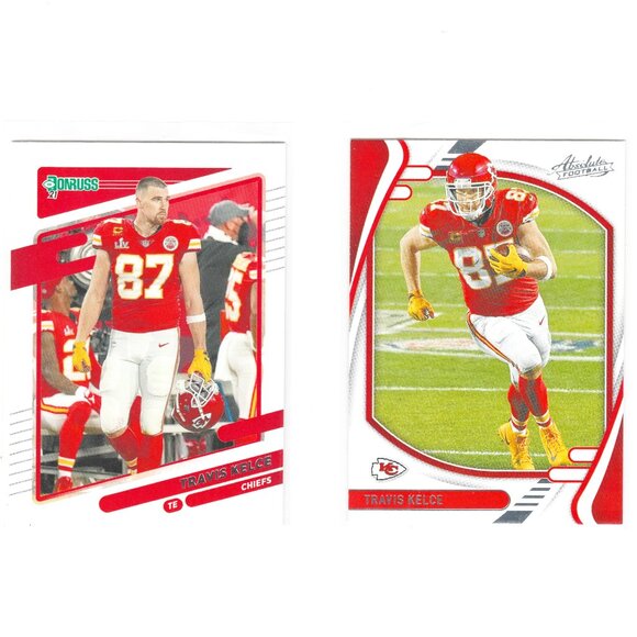 Travis Kelce 2 Card Lot Kansas City Chiefs All-Time KC Tight End Receiver HOF!! - Picture 1 of 6